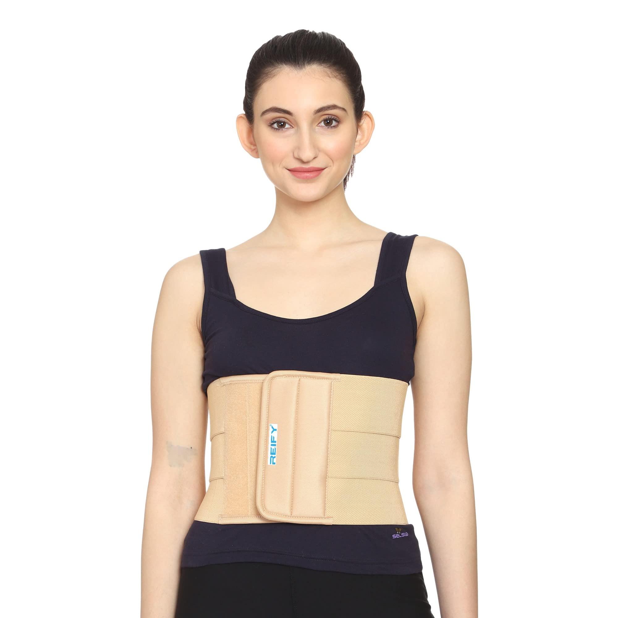 Reify Reify Abdominal Belt after delivery Tummy Reduction Trimmer Belly Slimming Binder for Women post pregnancy care (XXL, Beige)