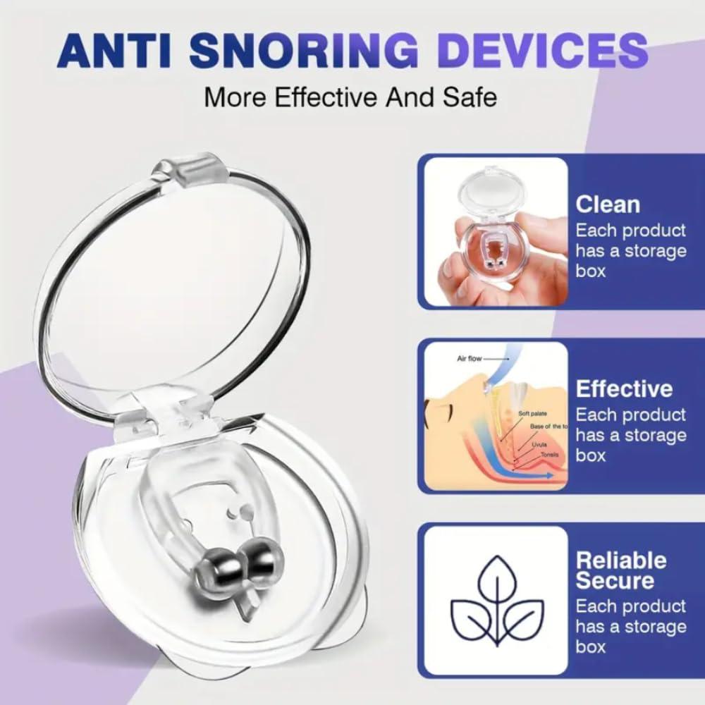 Generic Anti Snoring Nose Clip Device For Men and Women, Snoring stopper for men , Snore Free Magnetic Nose Clip, Instant relief from snoring, Sleeping Aid Devices Ease Breathing, Relieves Nasal Nose Clip (Pack of 2)