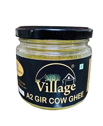 XENIYA ENTERPRISES THE VILLAGE pure Gir Organic A2 Pure Ghee | 100% Desi Gir Cow | Bilona Method | 350 ml Glass Bottle | Grass feed, Cultured, Premium & Traditional Ghee | Immunity Booster