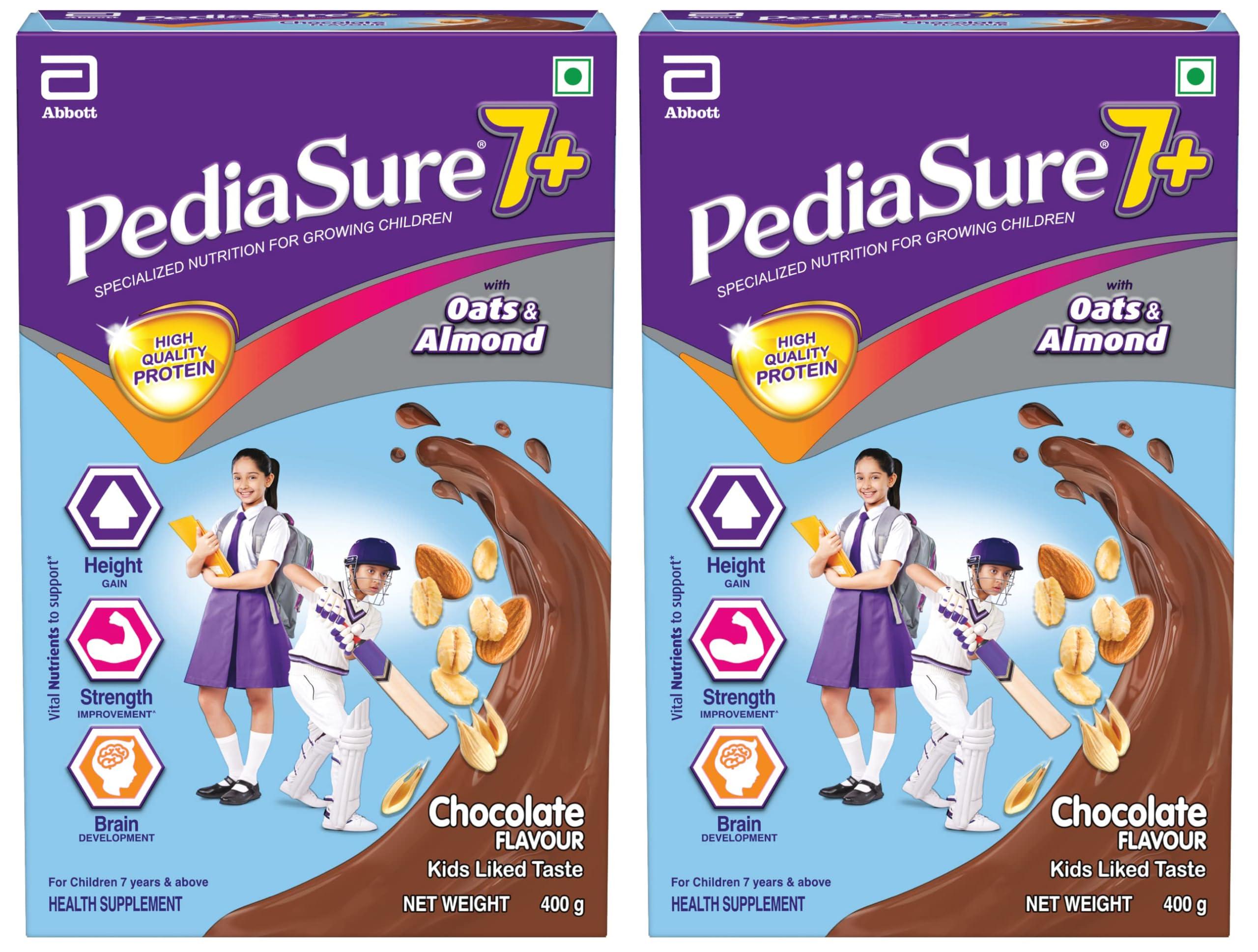 Pediasure Pediasure 7+ Specialized Nutrition Drink Powder 400g, Premium Chocolate Flavour, Scientifically Designed Nutrition for Growing Children, Supports Height Gain, Muscle Strength &Brain Development