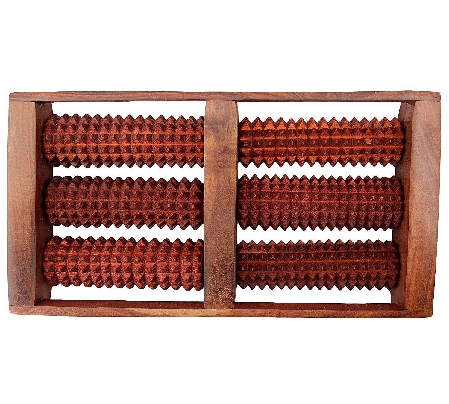 A ONE SHOPEE A ONE SHOPEE Wooden Hand Massager Roller Body Stress Acupressure Acupuncture Foot Massage