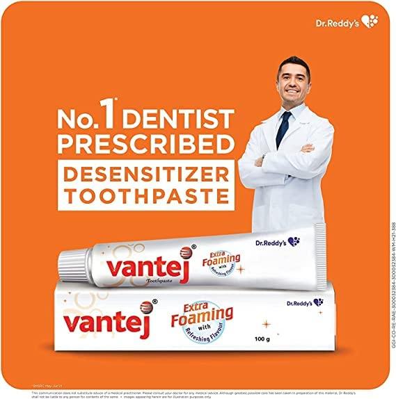 Vantej Vantej Tooth Sensitivity Toothpaste - 100g, White x Pack of 5
