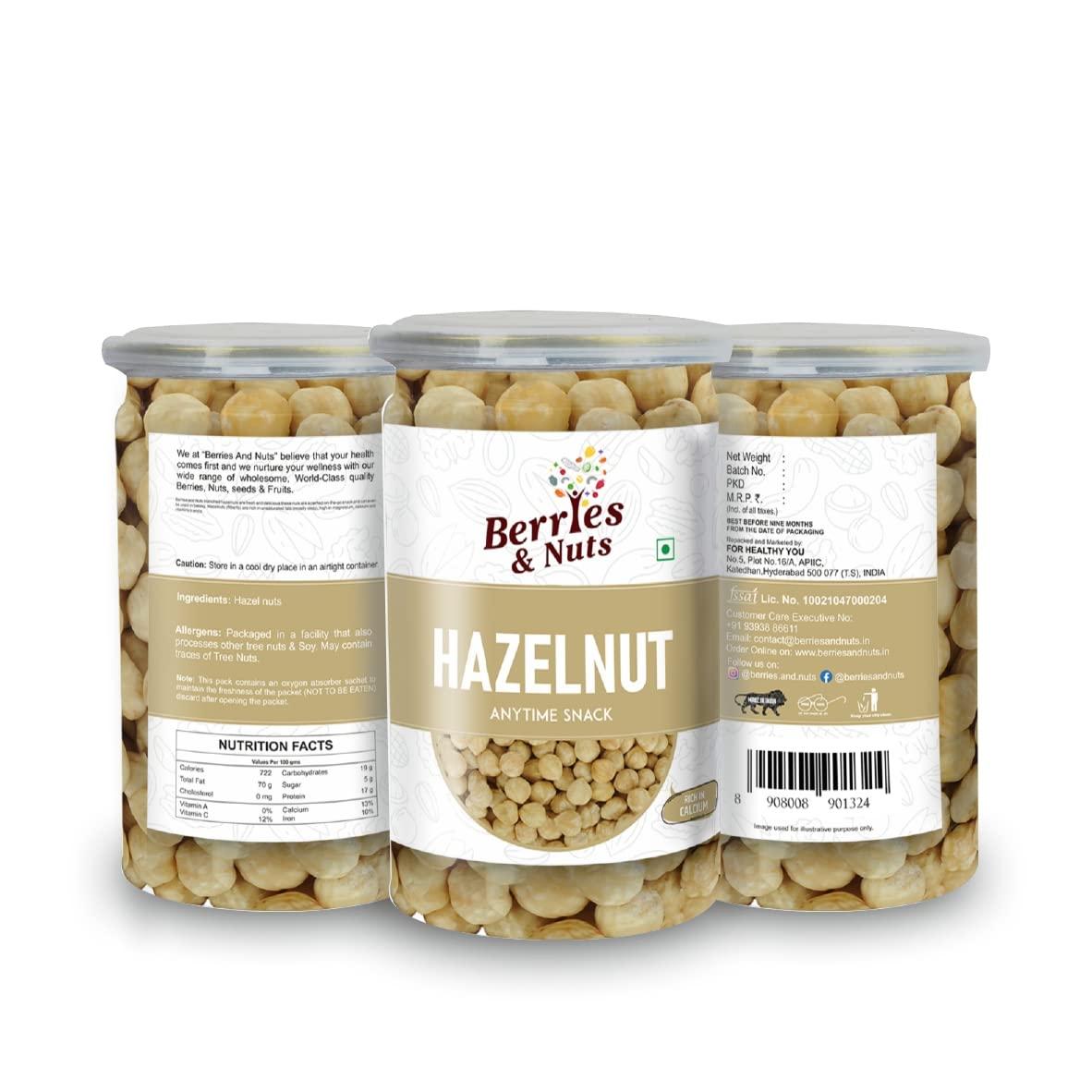 Berries And Nuts Berries And Nuts Premium Jumbo Brazil, Hazel, Pecan & Macadamia Nuts Combo | Brazil Nuts 200 Grams, Hazel Nuts 170 Grams, Pecan Nuts 150 Grams & Macadamia Nuts 170 Grams