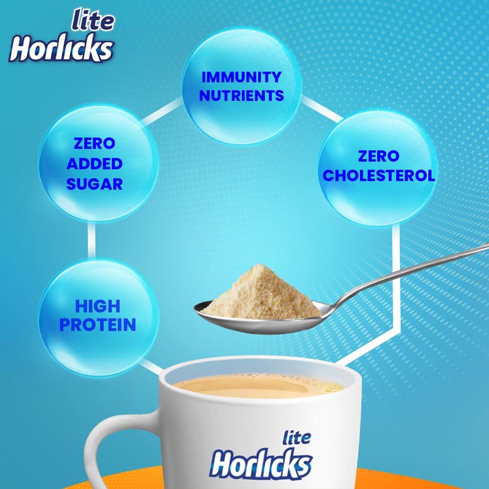 Horlicks Horlicks Lite 1kg, Scientifically designed for Adults |High Protein, Zero added sugar| Malt Flavour