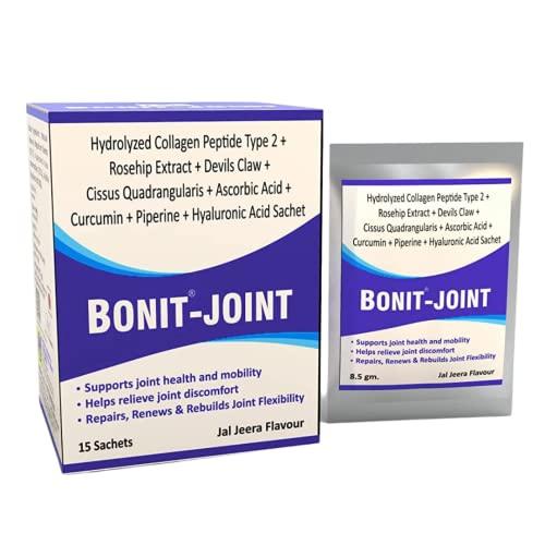 S G WELNESS S G Welness Bonit-Joint | Joint Support Supplement for Flexibility and Mobility | Joint Pain Relief Supplement with Jal Jeera Flavor | Suitable for Men & Women - Pack of 15 Sachet