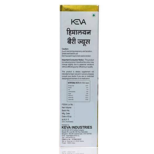 Keva Keva Himalayan Berry Sea Buckthorn Juice - 750ml | Himalayan Berries| Rich Omega 3,6,9,7 | Vitamin C Rich