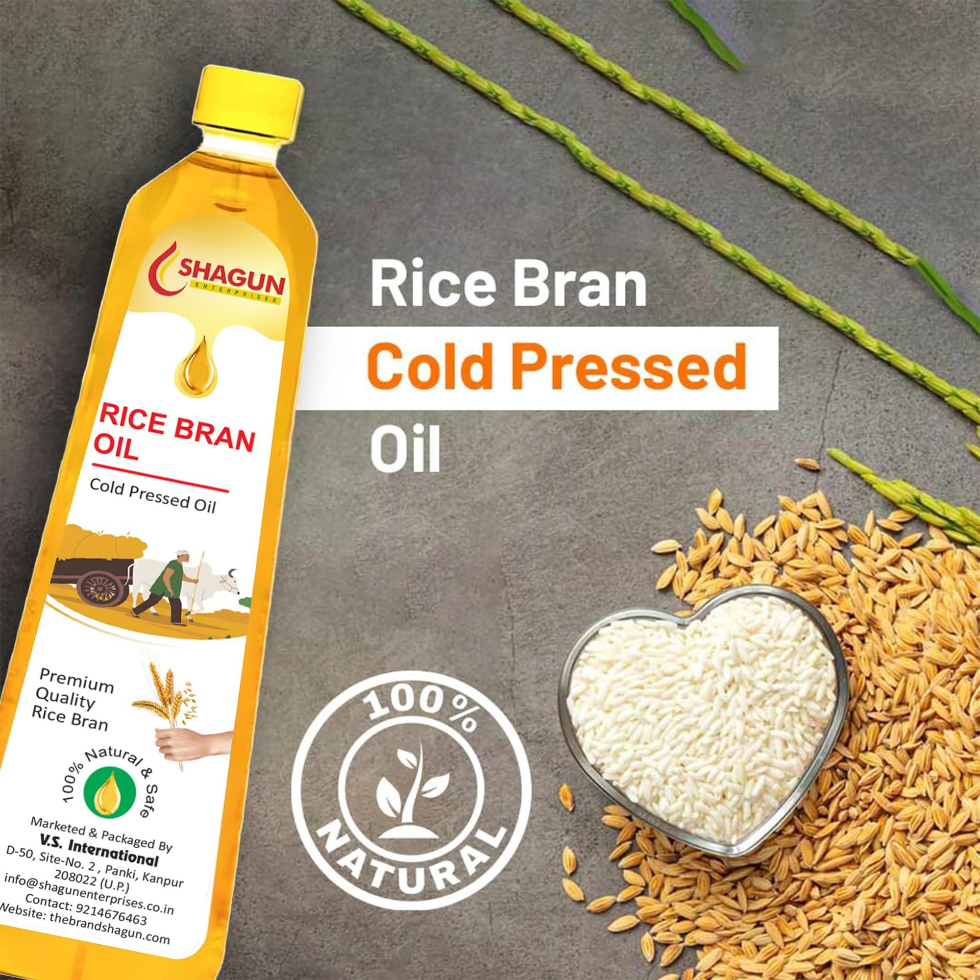 SHAGUN Shagun Rice Bran Oil 1 Litre | Rice Bran Cooking Oil 1 Litre