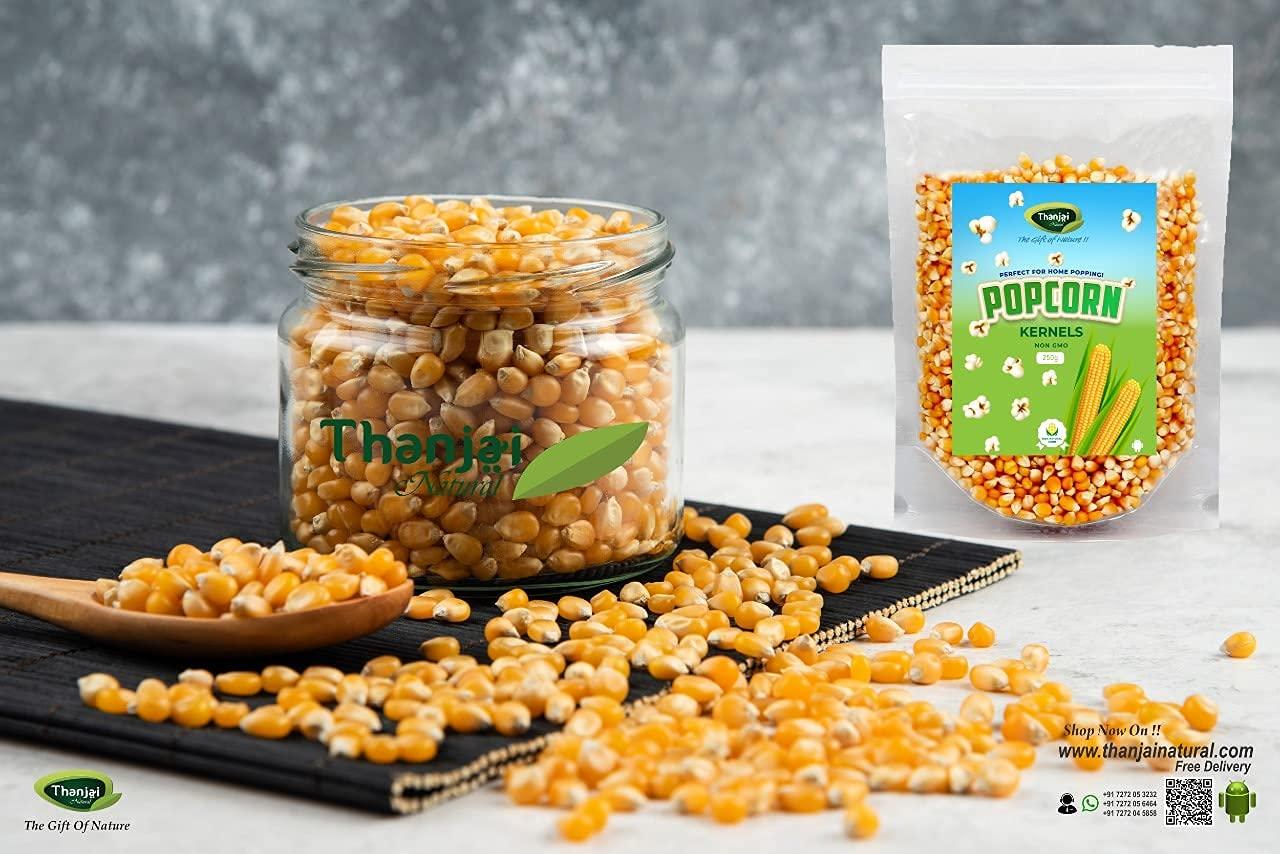 Thanjai Natural Thanjai Natural 1kg Popcorn Kernels Seeds & 100% Popping Corn (Gourmet Popcorn Kernels) - 1000g