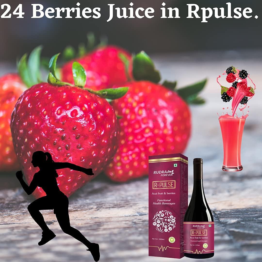 Rudraa Forever R-Pulse Acai Fruit & Berries Juice to Boost Immunity Health Drink 1000 ml