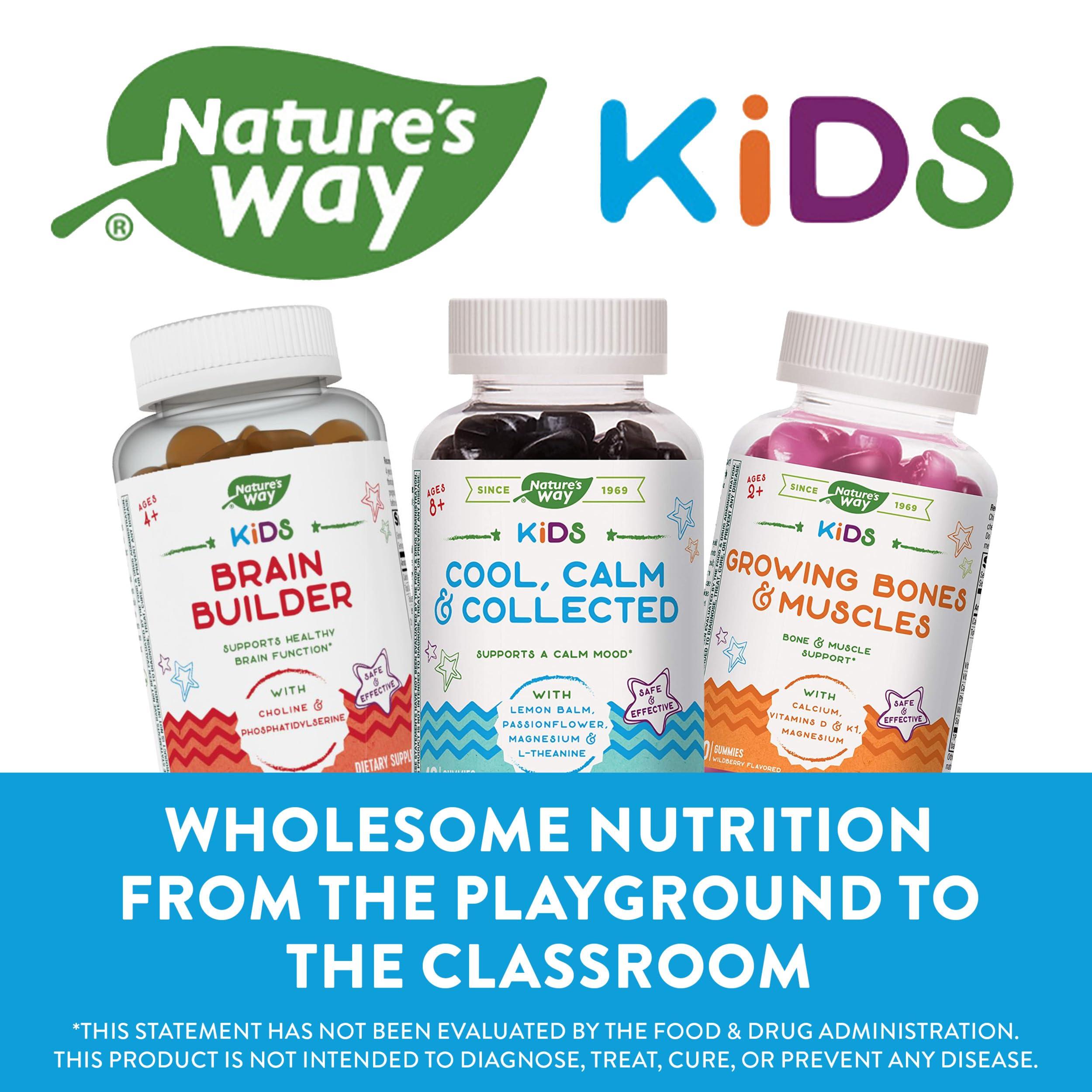 NATURE\'S WAY Nature\'s Way Kids Cool, Calm & Collected, Ages 8+, Grape Flavored, 40 Vegetarian Gummies