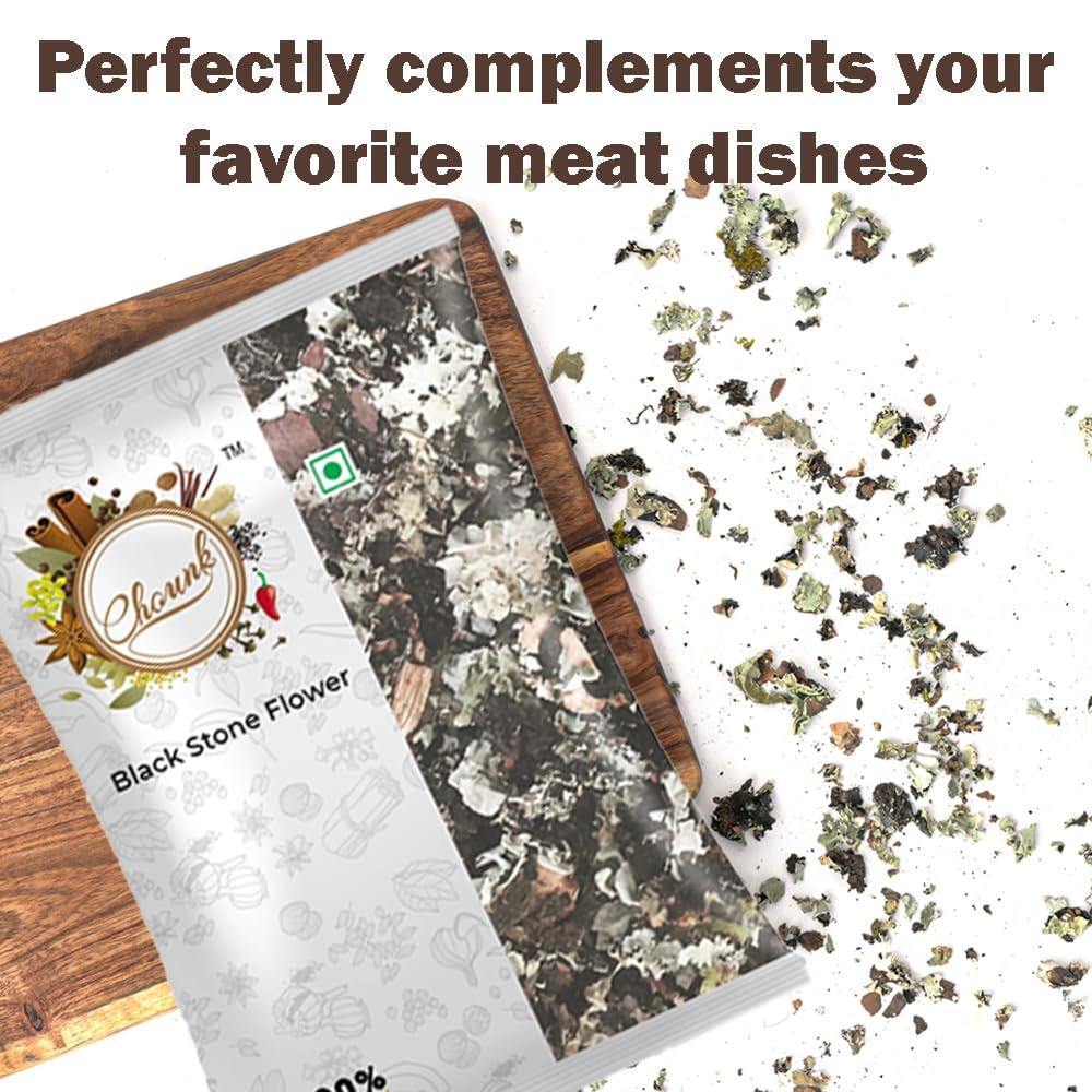 Chounk Chounk Black Stone Flower Spice - 200g (100g x 2 Pack) | Pathar/Patthar ke Phool Spice | Dagad Phool, Kalpasi | For Flavourful Cooking