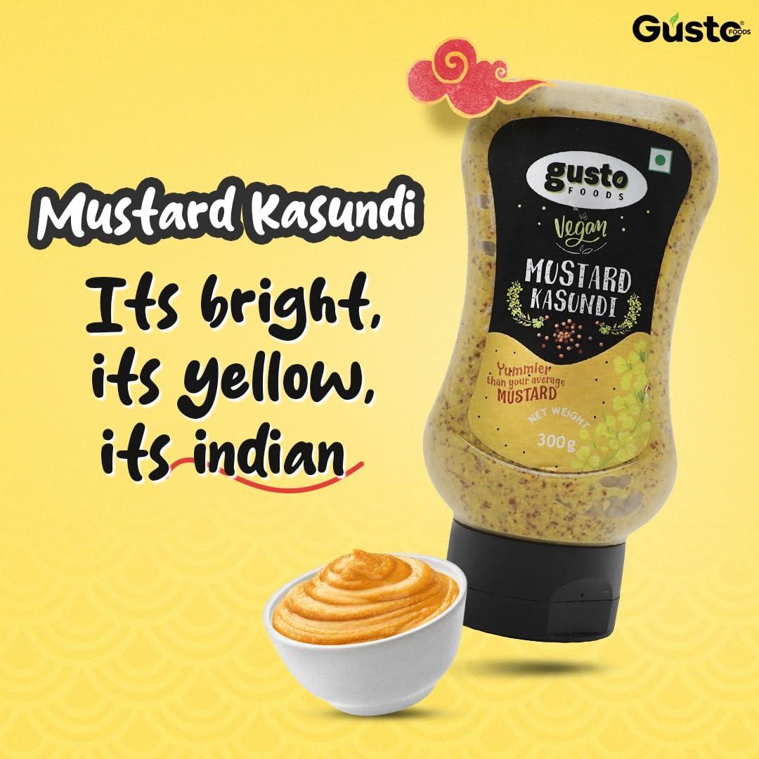 Gusto Foods Gusto Foods Mustard Kasundi Sauce 300g | Authentic Pungent Mustard Sauce | Traditional Bengali Mustard Sauce