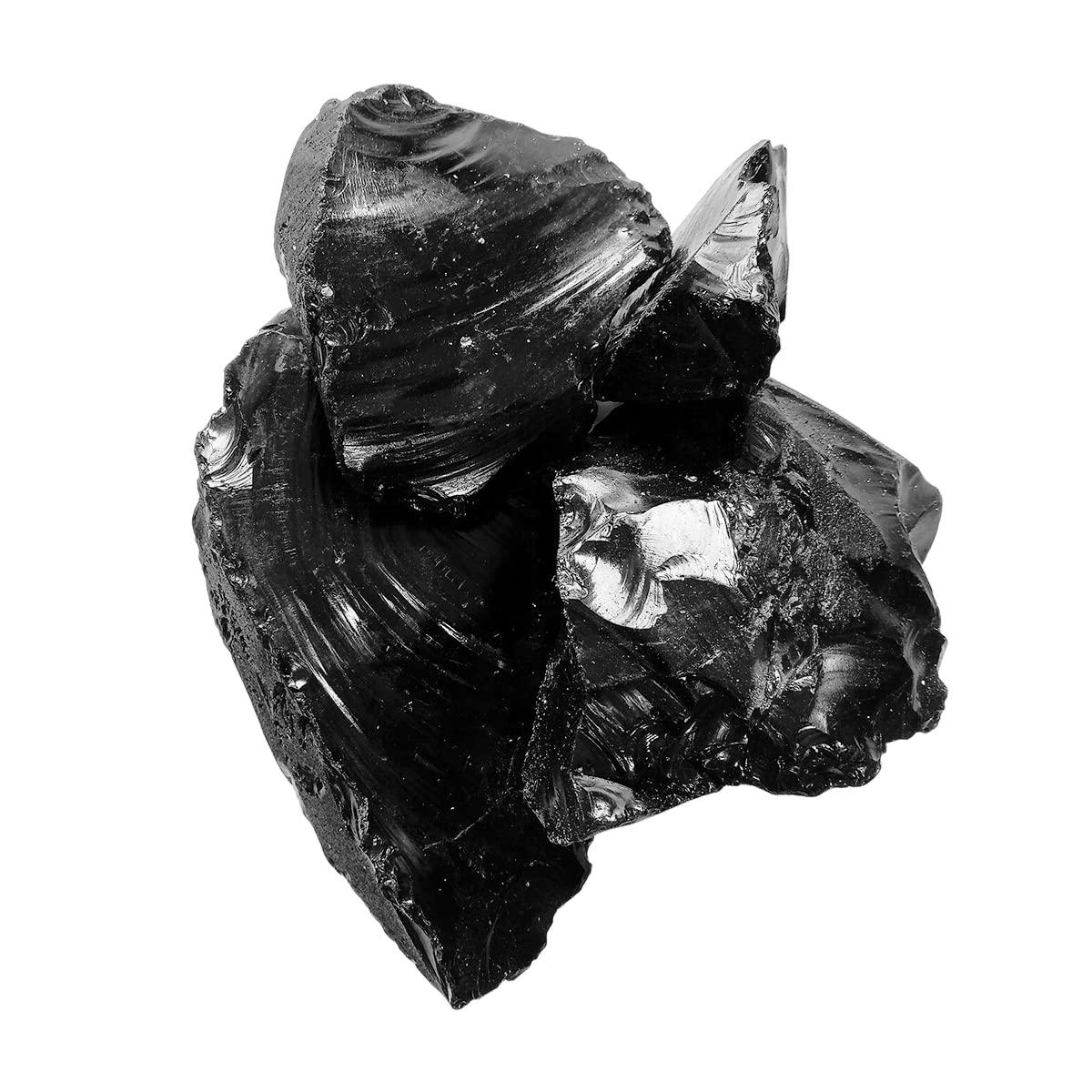 Shubhanjali Shubhanjali Natural Crystal Golden Obsidian Raw Stones 50 Gm Original Golden Obsidian Crystals Rough Raw Extra Large Gemstone Chunk Rock Raw Pieces for Meditation Home Dcor Reiki Healing