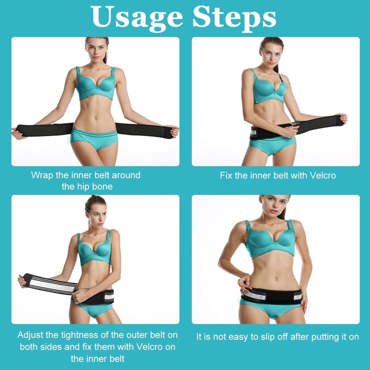 AuFlex AuFlex Neoprene Sciatica Pain Relief Belt - Flexi Back Belt- Lower Back Support Brace For Men And Women - Pelvic Support Belt - Trochanter Belt - Sciatica Pelvis Lumbar Hip Pain Relief