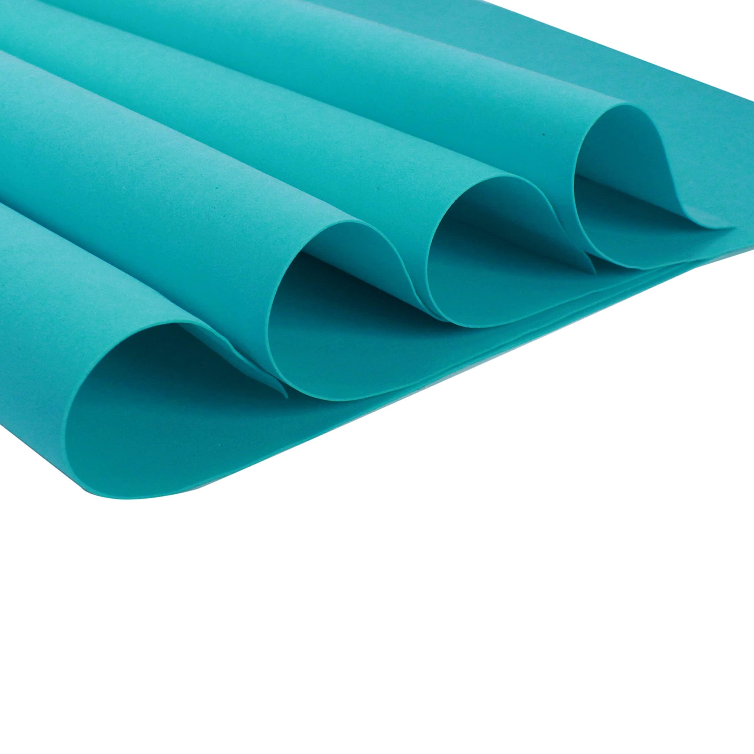 Little Birdie Little Birdie Bloom Foam Sheet for Craft Teal |Eva Foam Paper for Scrapbooking, Craft Projects, Decorations | Foam Paper for Flower Making 35cm X 30cm, 0.7mm (Pack of 2, 8 Sheets)