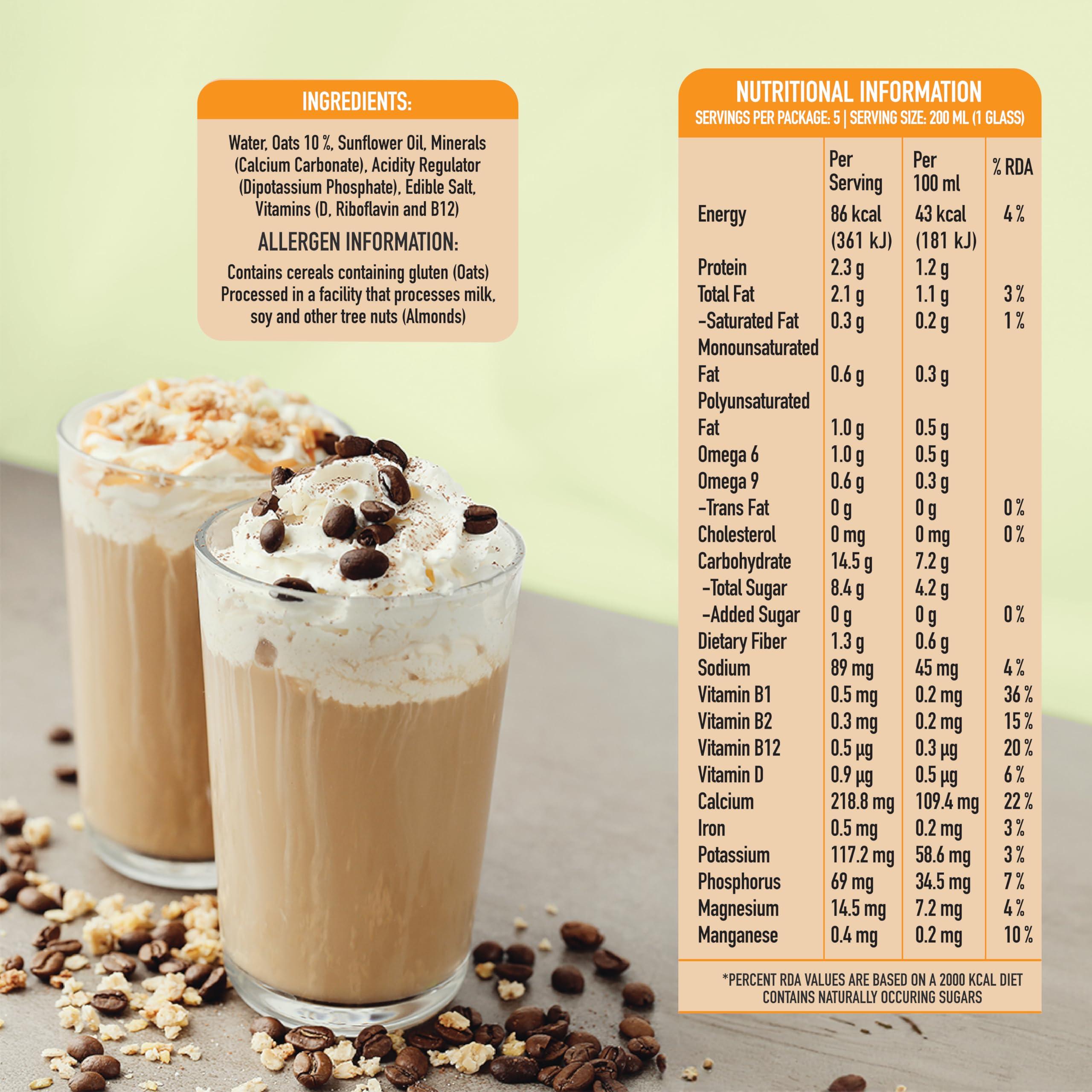 Only Earth Only Earth Oats Beverage| Unsweetened Drink | Lactose Free | Preservatives Free | Plant Based | Dairy Alternative | Source of Calcium | Source of Vitamin B1, B2 & B12 1 Litre (Pack of 2)