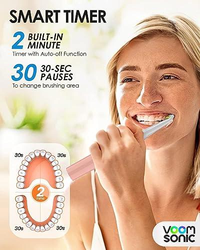 Voom Sonic Voom Sonic Go 1 Series Travel Electric Toothbrush | Battery Operated Sonic Toothbrush for Adults & Kids, Pink