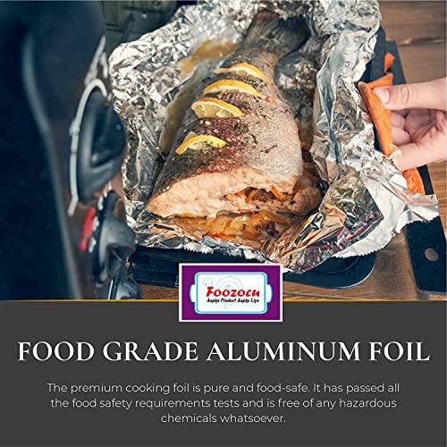 Foozocu Foozocu Aluminium Foil Paper || foil Paper for Kitchen || Eco-Friendly Freshwrapp Aluminium || Foil Food wrap || Bacteria Resistant/Disposable/Food Parcel || 50 Gm Silver-9 MTR (Pack of 1)