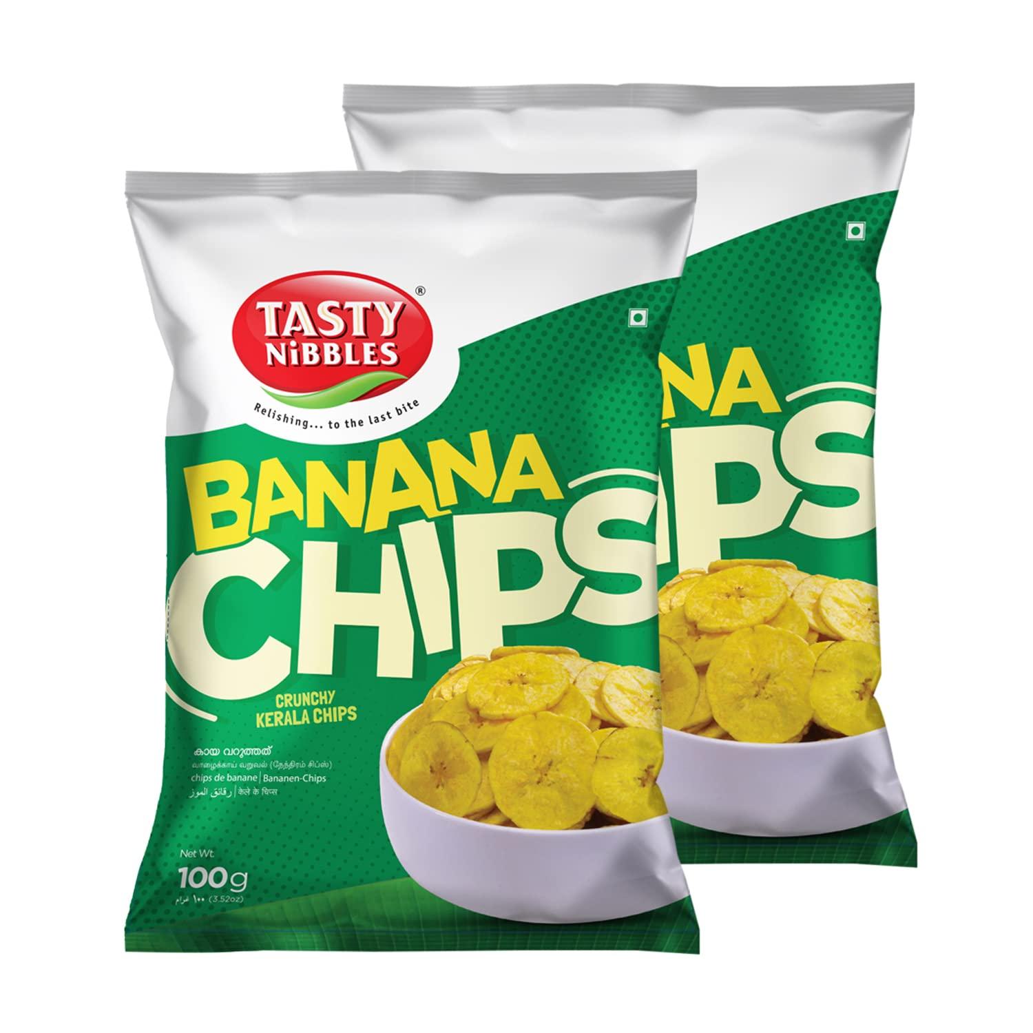 Tasty Nibbles Tasty Nibbles Kerala Crunchy Banana Chips 100g x 2 [Pack of 2, 200g]