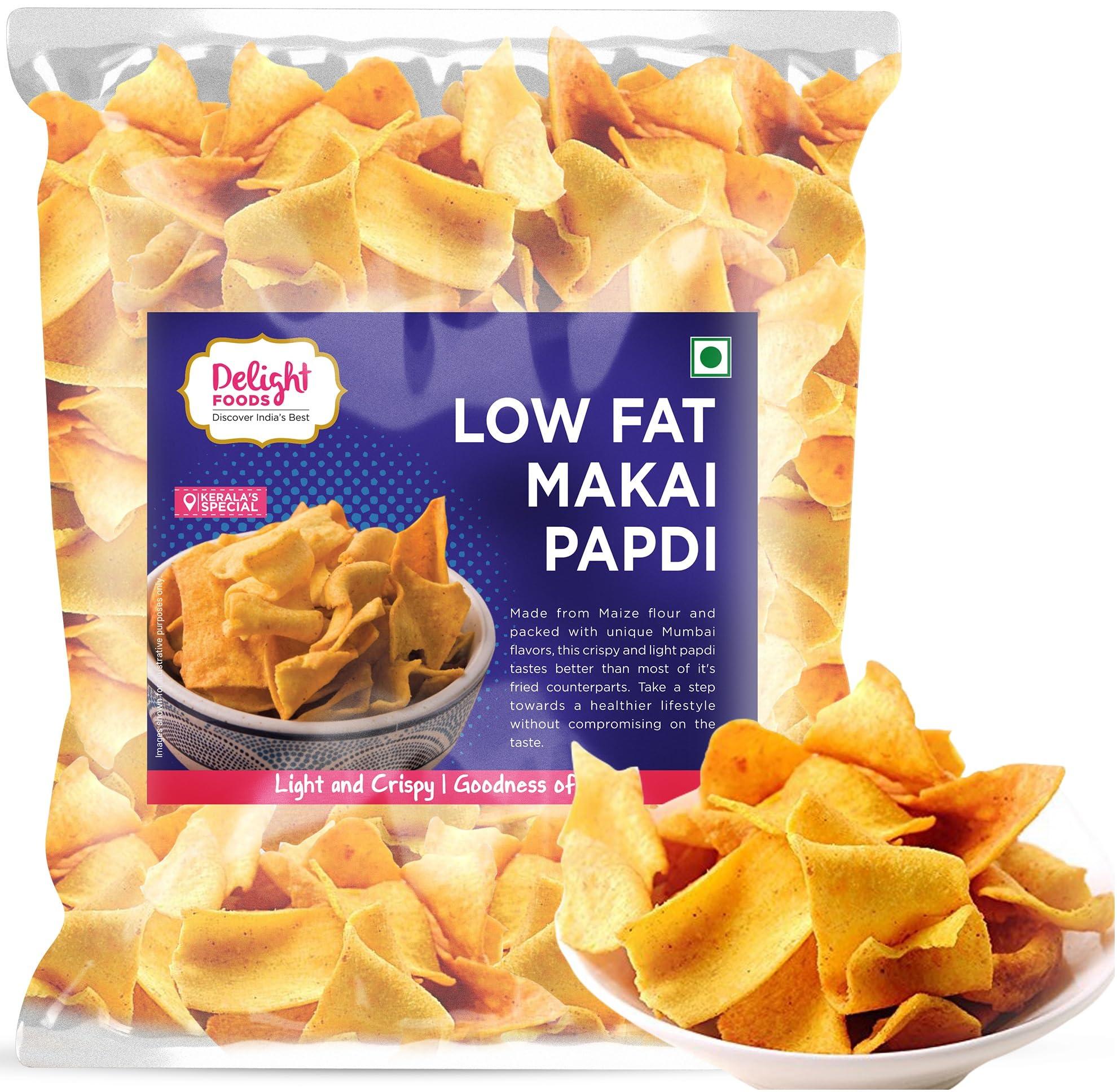 Delight Foods Delight Foods Low Fat Makai Papdi - Healthy Snacks (300g)