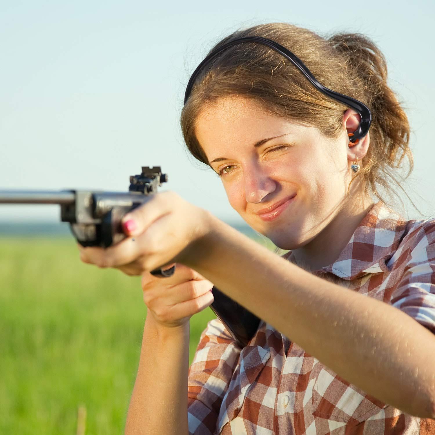 BBTO Band Earplugs Hearing Bands Banded Shooting Ear Plugs Lightweight Silicone Earplugs for Construction Work, Sleeping, Concerts, Shooting, Motor Sports Racing (4)