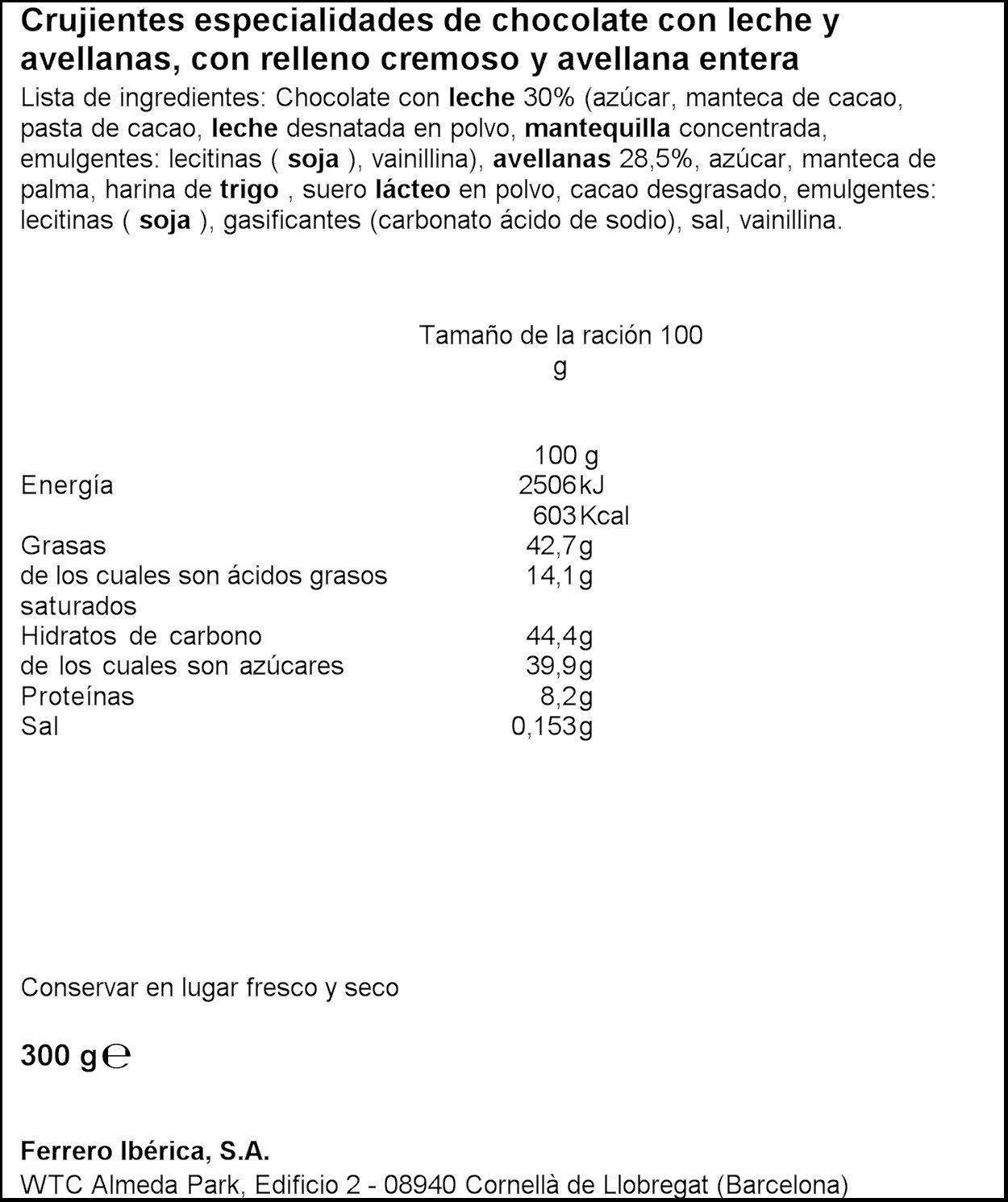 Ferrero Ferrero Rocher T-24 Pieces Pack Of 2 300 Gram Each - Chocolate, Hazelnut
