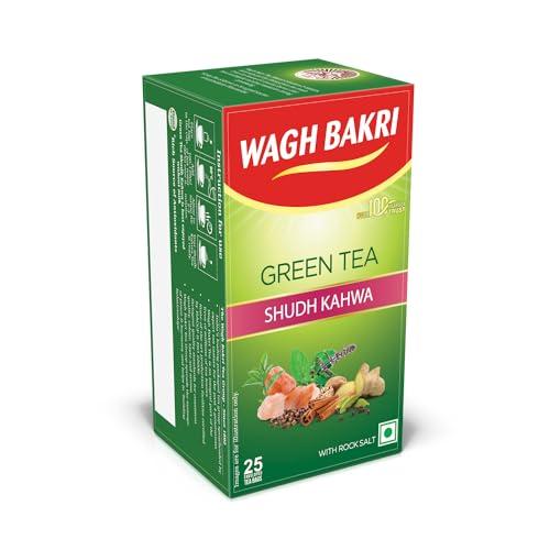 Wagh Bakri Wagh Bakri Green Tea Shudh Kahwa Tea Bag, 25 Tea Bag*2.5G, 62.5 Grams