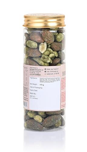 7 BAZAARI 7 BAZAARI Pudina Chutney Roasted Trail Mix 175g - Blend of Almonds, Cashews, Peanuts | No Oil Added | Healthy & Tasty Nuts and Dry Fruits, Crunchy Snack, Gluten-Free