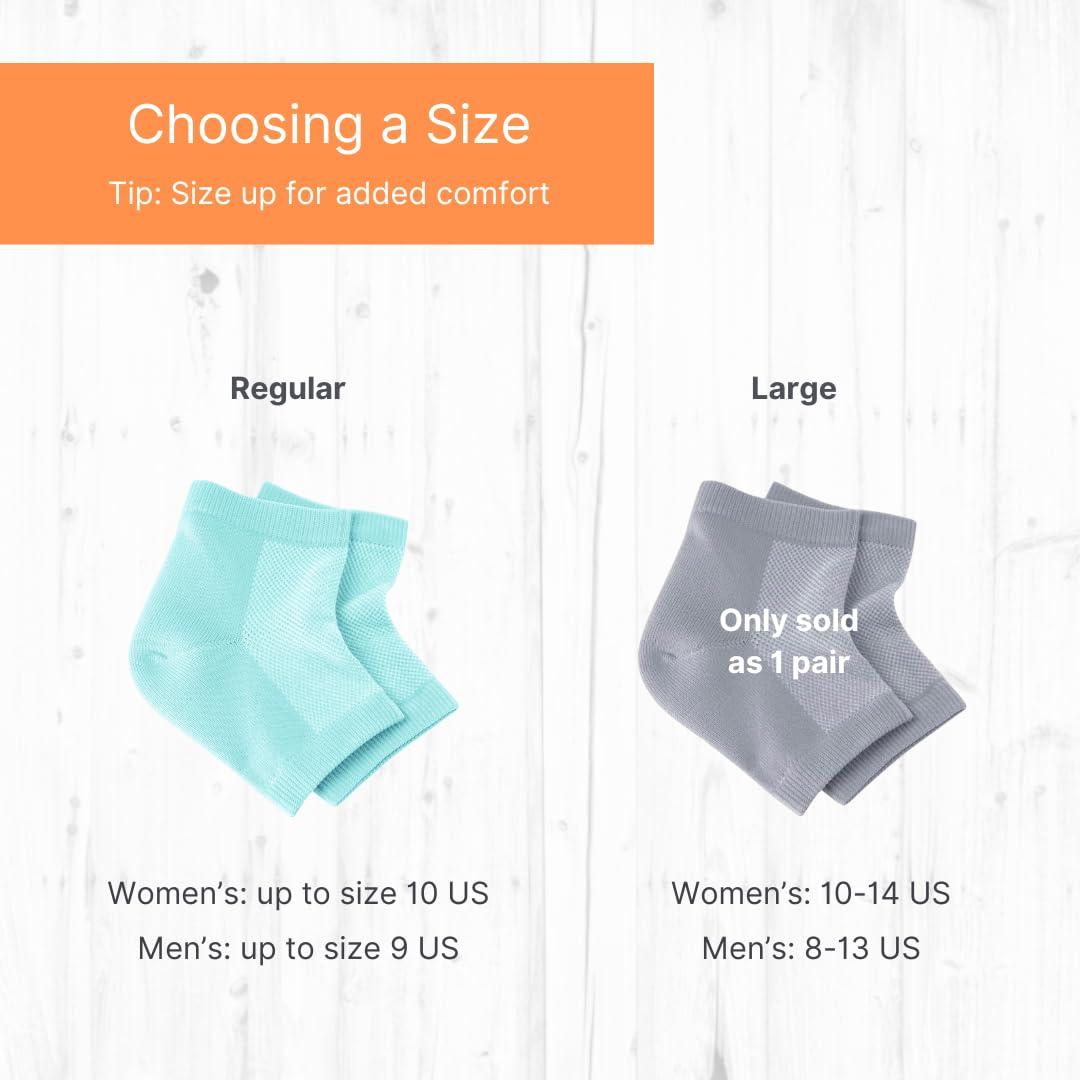 NatraCure NatraCure 2 Pair - Vented Heel Sleeves (Reg.) - Aqua Vented Moisturizing Gel Heel Sleeves - 2 Pairs - (608-M Ret2Pk) - Size: Regular