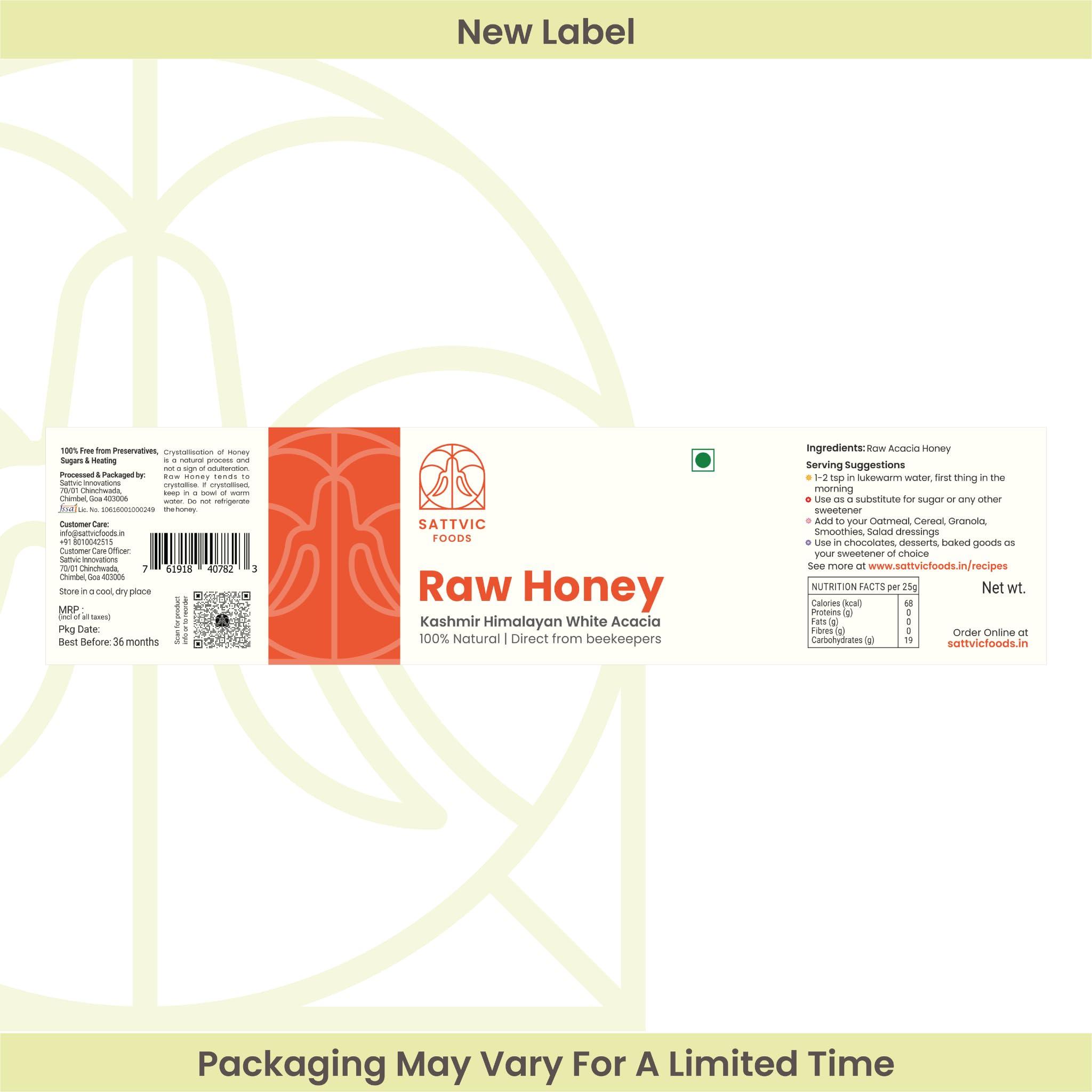 Sattvic Foods Sattvic Foods Acacia Honey (1.5 kg) Direct from Beekeepers | Kashmir Sourced | Raw & Natural | Rich in Antioxidants | Immune-Boosting | Anti-Bacterial and Anti-Inflammatory