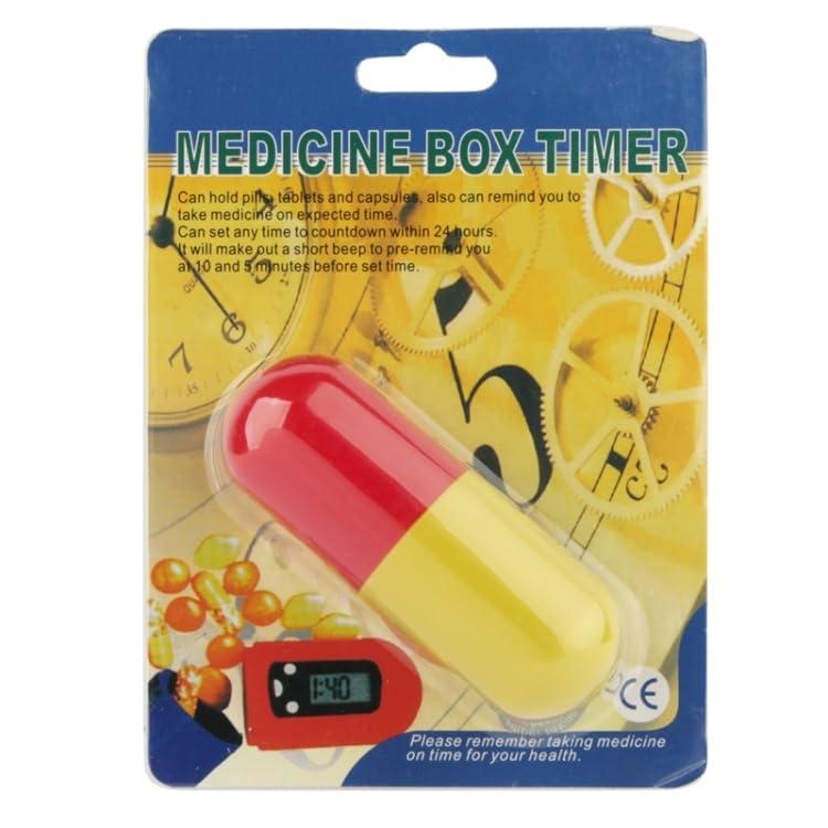 Generic Portable Timer Pill Medicine Reminder Drug Box Keychain