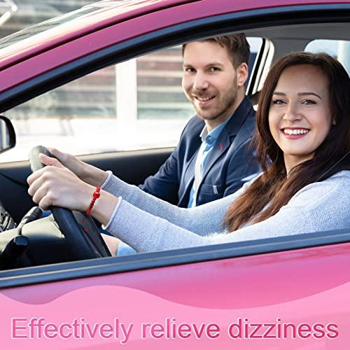 Sureio 6 Pieces Anti Nausea Wristband Adjustable Motion Sickness Bracelet Morning Sickness Sea Bands for Pregnancy Acupressure Seasickness Wristband for Kids Adults Nausea Car Sickness Travel Sickness