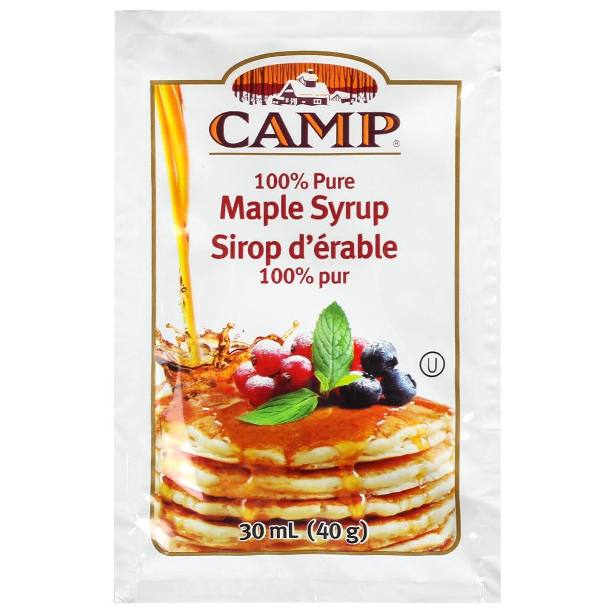 urban platter Camp 100% Pure Maple Syrup Single-Serve Sachets, 30ml [Product of Canada, Robust Taste]