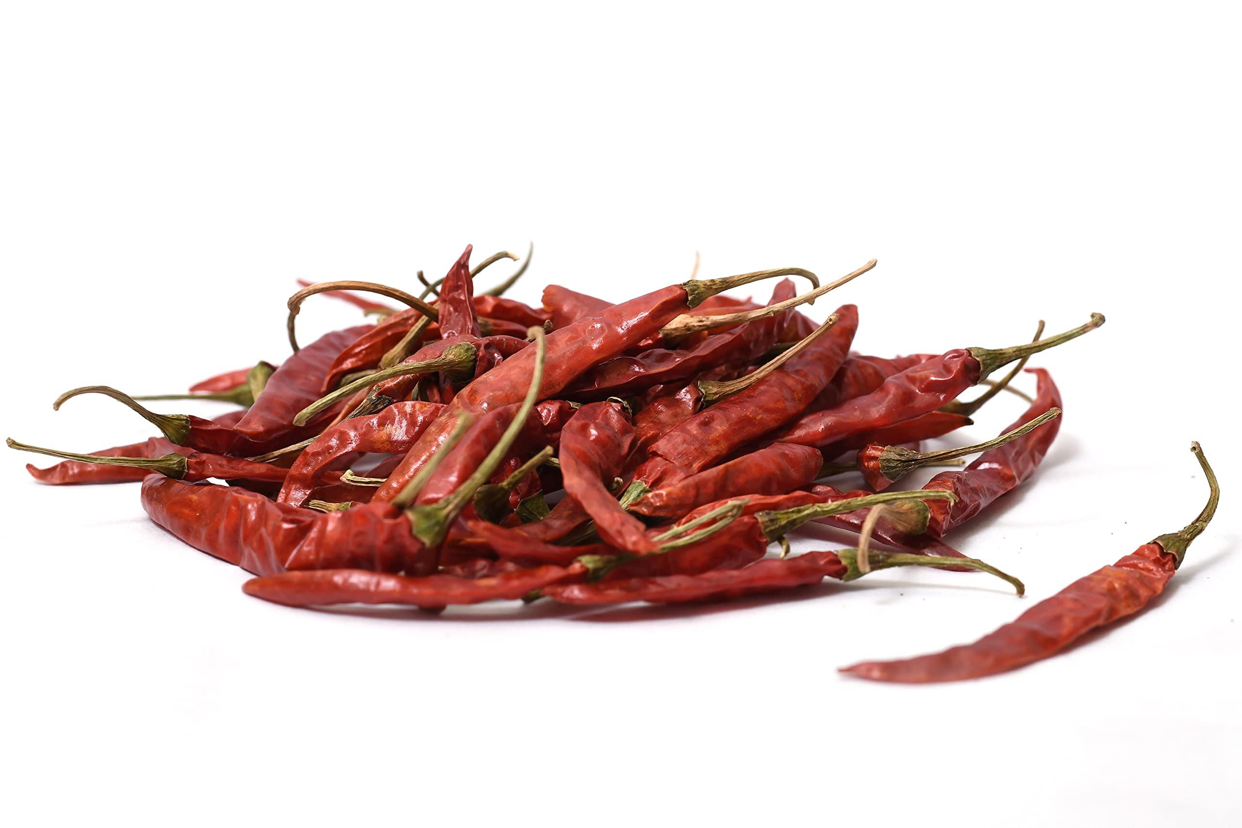 GOLDEN RESOURCES Golden Resources_RED CHILLI STICKS|SABUT LAAL MIRCH| Dry Red Chilli I Teja Chilli I Dry Red Teja Mirch with Stem| Quantity- 500 GM