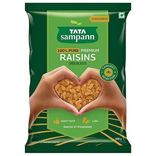 Tata Sampann Tata Sampann Pure Raisins Seedless | Kishmish | Source of Potassium | Hand-picked Dry Fruits | 500g Value Pack & Tata Sampann Chicken Masala with Natural Oils, Crafted by Chef Sanjeev Kapoor, 100g