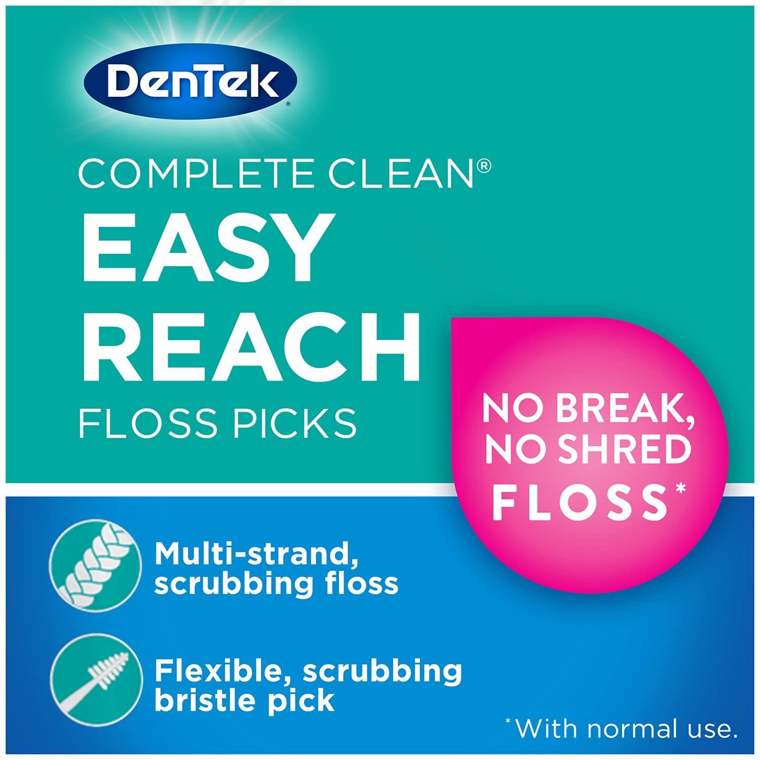 DenTek Dentek Floss Picks Complete Clean Back Teeth 75 Count (3 Pack)