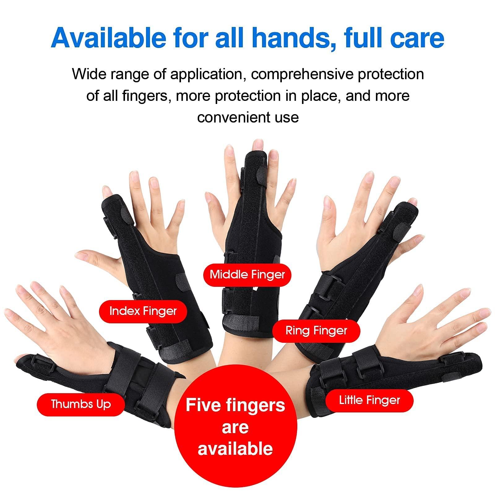 FDTY Adjustable Thumb Brace - Thumb Spica Splint for Sprains, Arthritis, Tendonitis - Lightweight and Breathable - Thumb Stabilizer Provides support to sore, injured thumb for Men and Women (Right Hand)