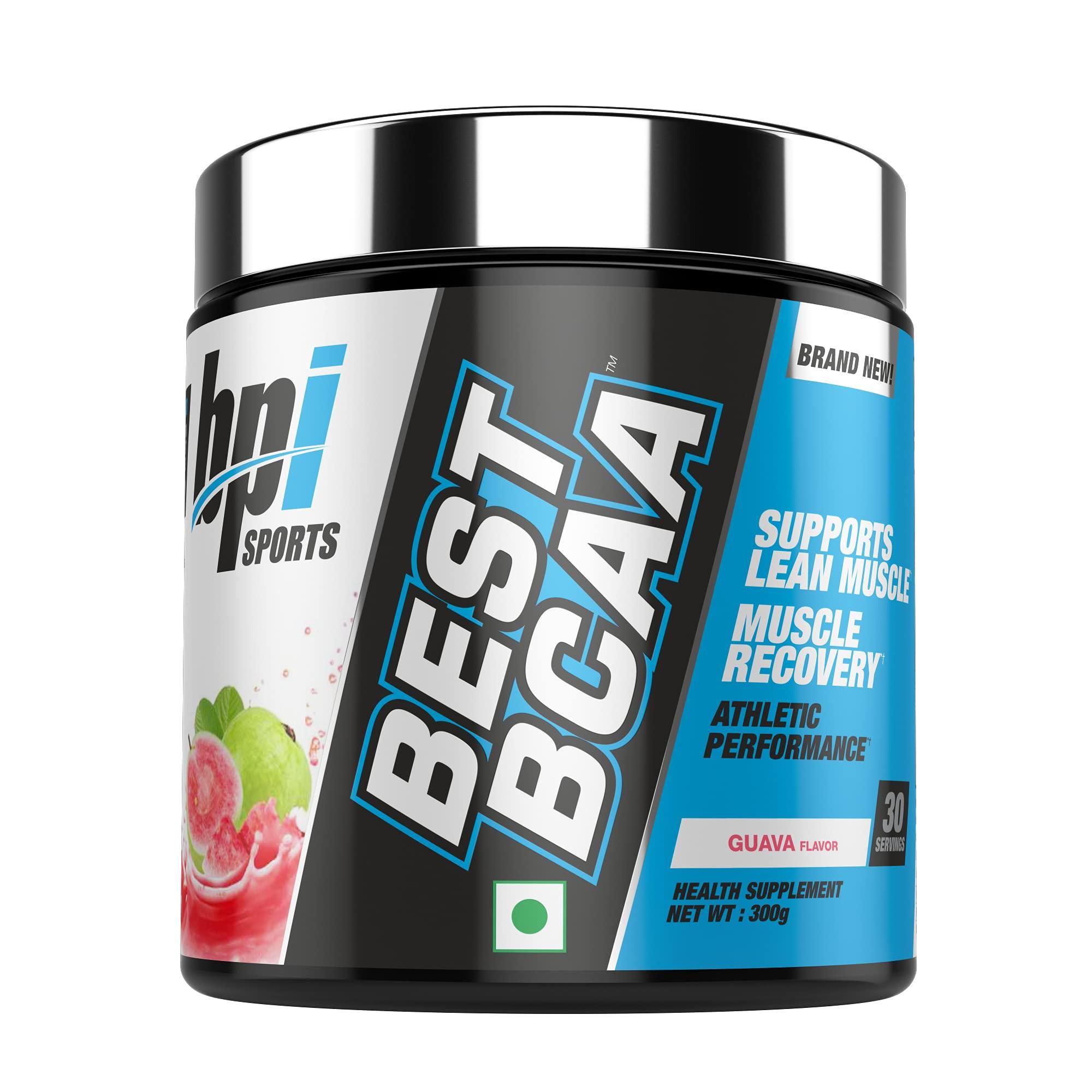 BPI Sports BPI Sports Best BCAA - BCAA Powder - Branched Chain Amino Acids - Muscle Recovery - Muscle Protein Synthesis - Lean Muscle - Improved Performance - Hydration - Guava - 30 Servings - 300 gram.