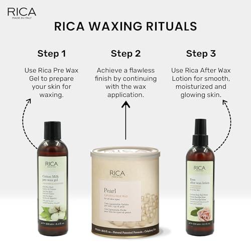 RICA Rica Pearl Liposoluble Painless Hair Removal Wax For Men & Women| Quick & Easy Tan Removal Waxing for All Skin| 800 ml, Pack of 1