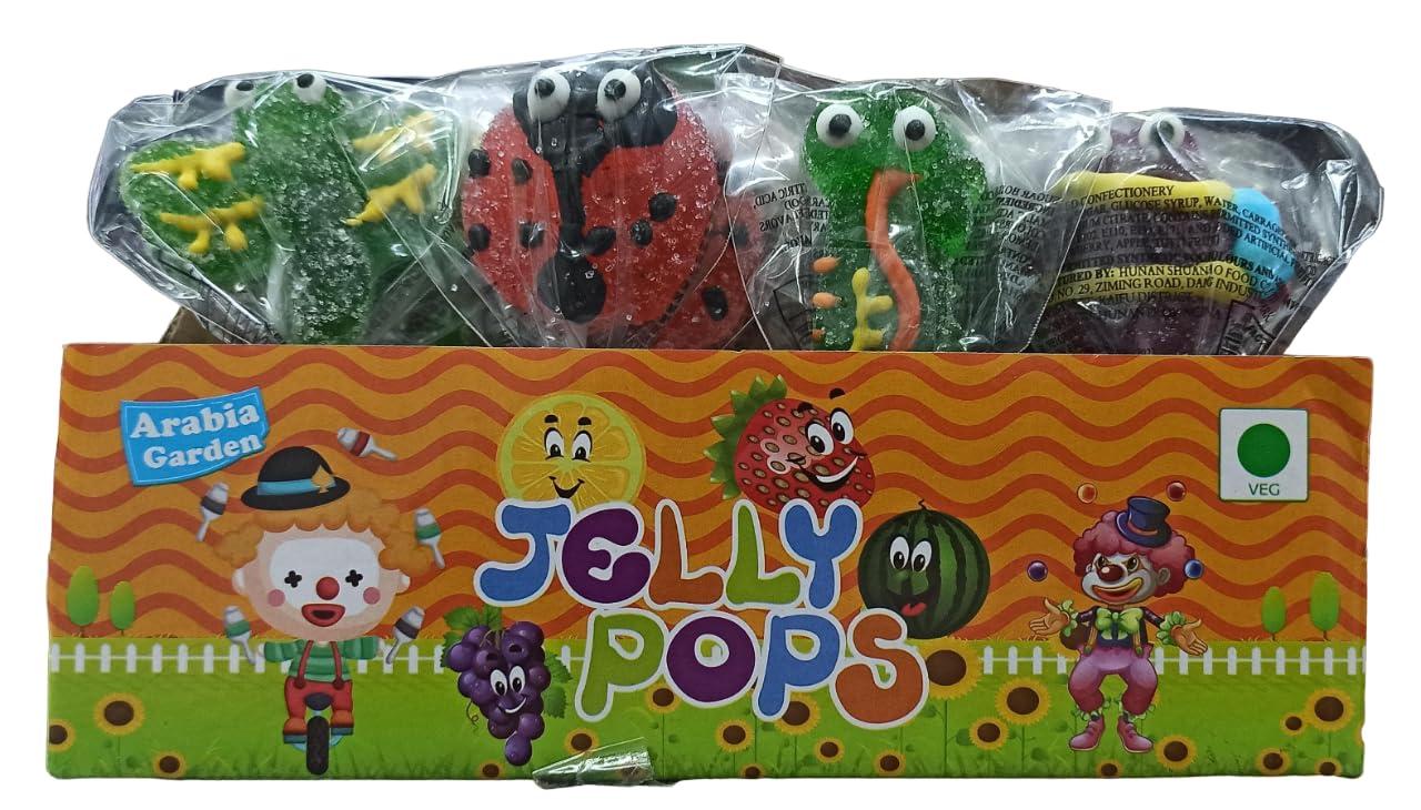 Arabian Garden Jelly Lollipop Arabian Garden Jelly Lollipops Delicious Gummy Candy Variety Of Shapes And Assorted Fruit Flavors Full Of Joy & Fun Box 18g X 24 Pops