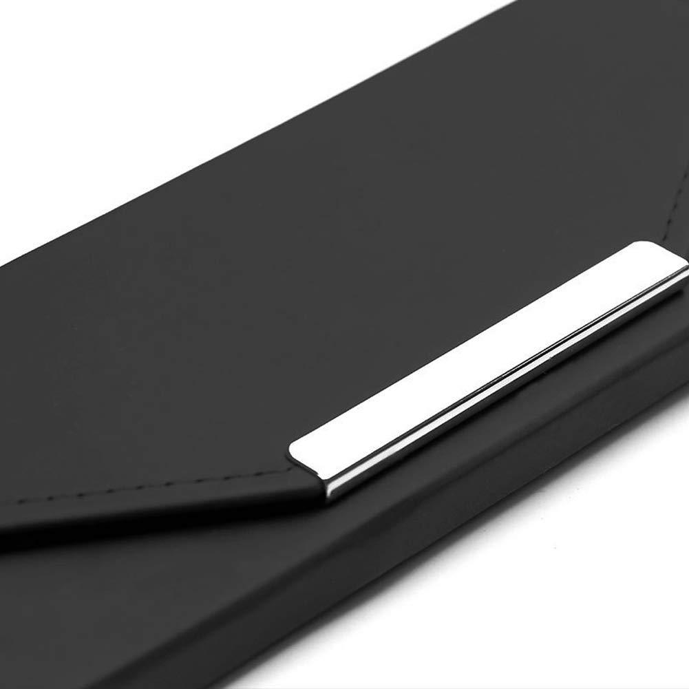 mollensiuer 1 Piece Black PU Leather Empty Tweezers Storage Bag for Eyelash Extensions Multi-pockets Travel Case For Eyelash Grafting Extension Tweezers