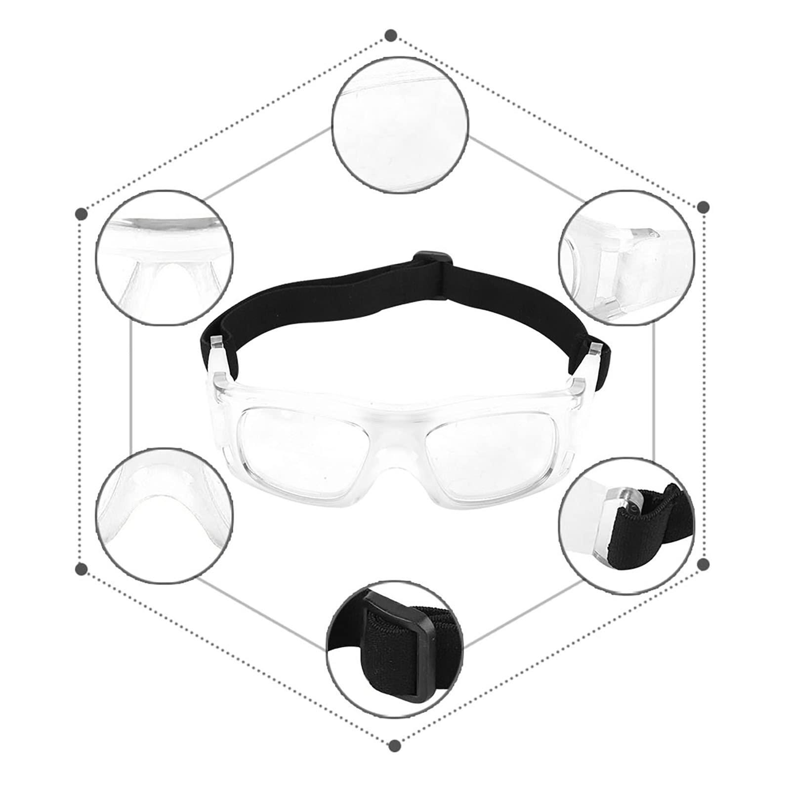 Jaerb Jaerb Basketball Glasses, Elegant Universal Professional Protective Elastic Nose Pads Basketball Goggles for Outdoor (White)