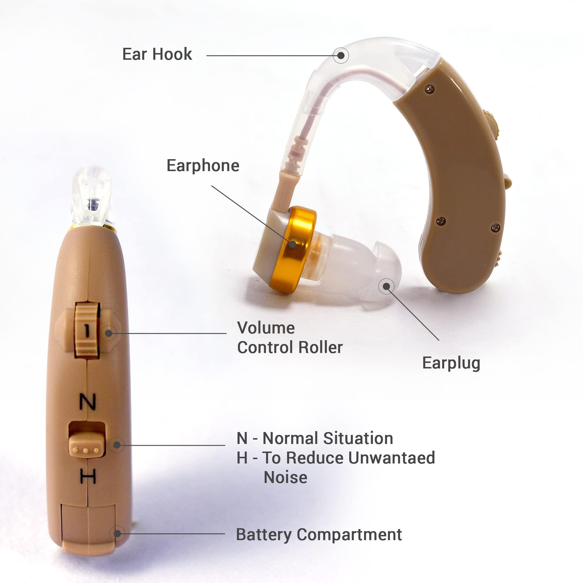 Dishan Dishan Axon X168 Deaf Machine Adjustable Volume Control for old age person BTE Hearing Aid