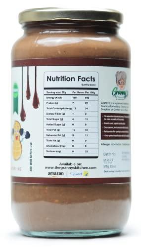Generic Granny's Homemade Peanut Butter (Dark Chocolate) Creamy | Sweetened with Mountain HONEY | No Added Sugar | No Added Salt | High Protein | High Fibre | No added Preservatives | No Trans Fat | Energy Bo