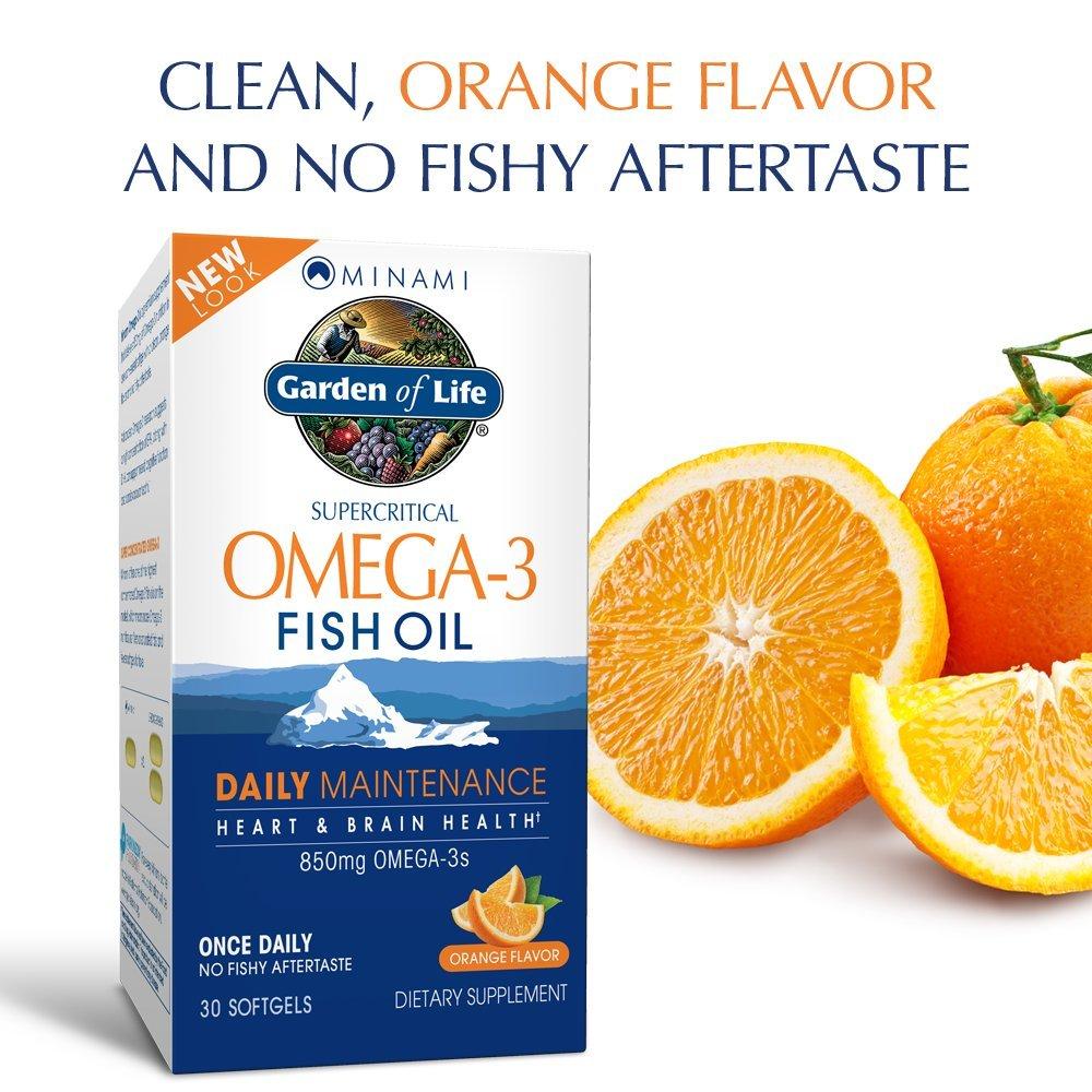 Garden of Life Garden of Life EPA/DHA Omega 3 Fish Oil - Minami Natural Brain Function, Heart and Mood Supplement, 30 Softgels