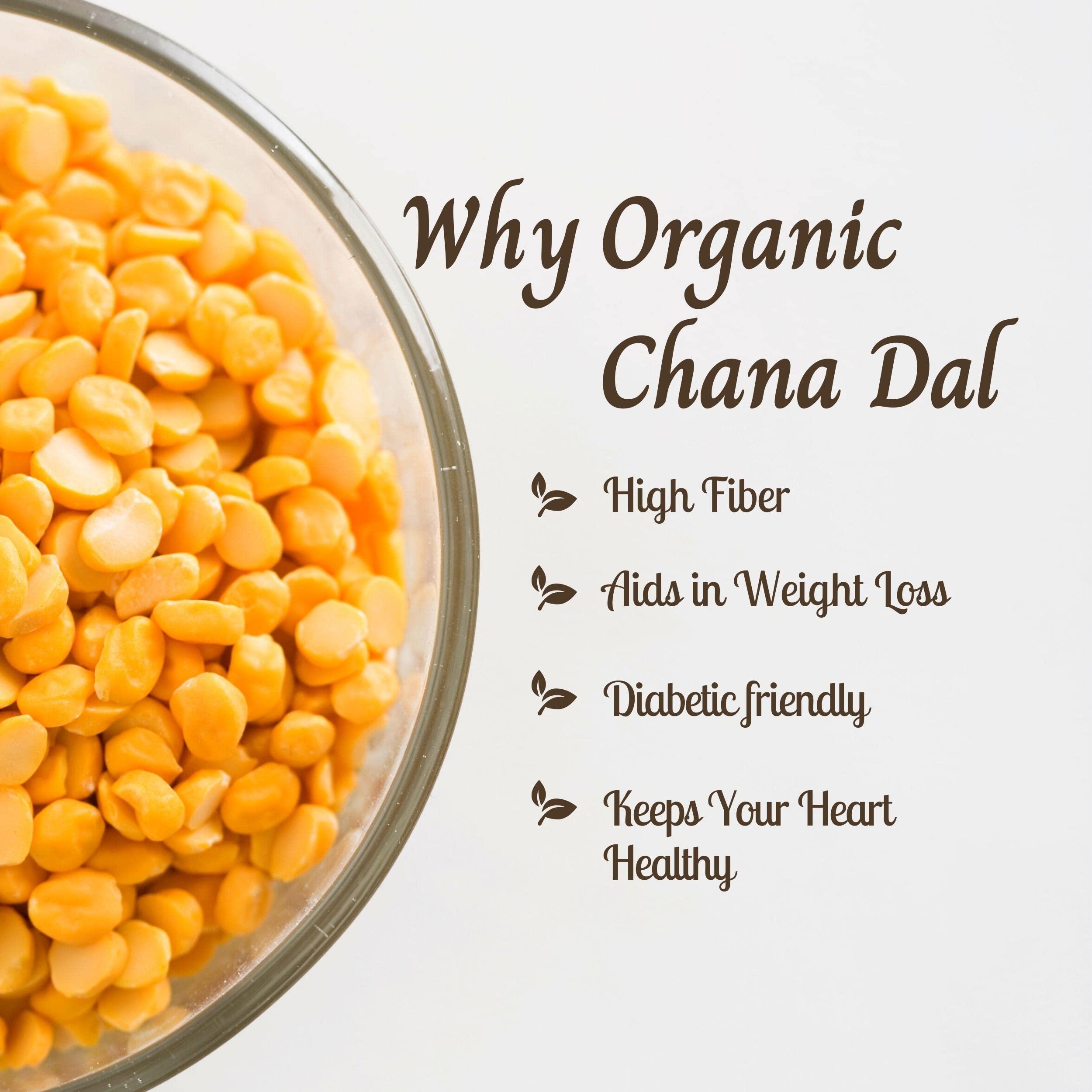 SAPPHIRE FOODS SAPPHIRE FOODS Organic Chana Dal Vegan, Unpolished and Gluten Free Dal (5kg), Pesticide-Free Unpolished Chana Dal | Natural | No Artificial Flavours.