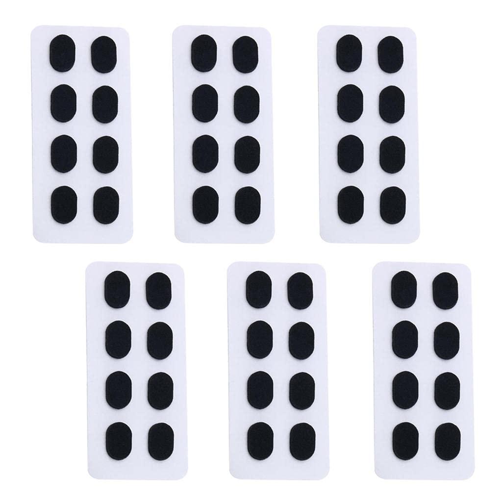 VMS INDIA VMS INDIA 24 Pair Anti-slip Soft Nose Pads Stick On for Eyeglasses Glasses Black 1.5mm