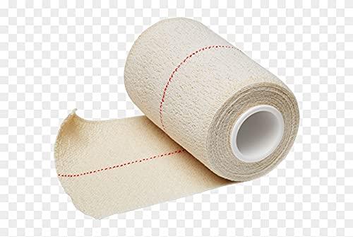 PM Products Elastic Cotton Crepe Bandage Wrap 4meter Stretched Pack of 2 - Durable Compression Bandage Crepe Bandage, Specially Made for Orthopedic and Sports Injury. (8cm x 4meter - Pack of 2)