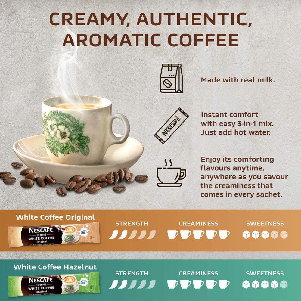 Nescafé Nescafe Ipoh White Coffee Original (15 Sachets) - \"Oh So Creamy\" Premix Instant Coffee Deliciously Milky, Creamy & Aromatic Coffee With A Rich Layer Of Foam Just Mix With Water - Instant, Bag, 0.68 Kg