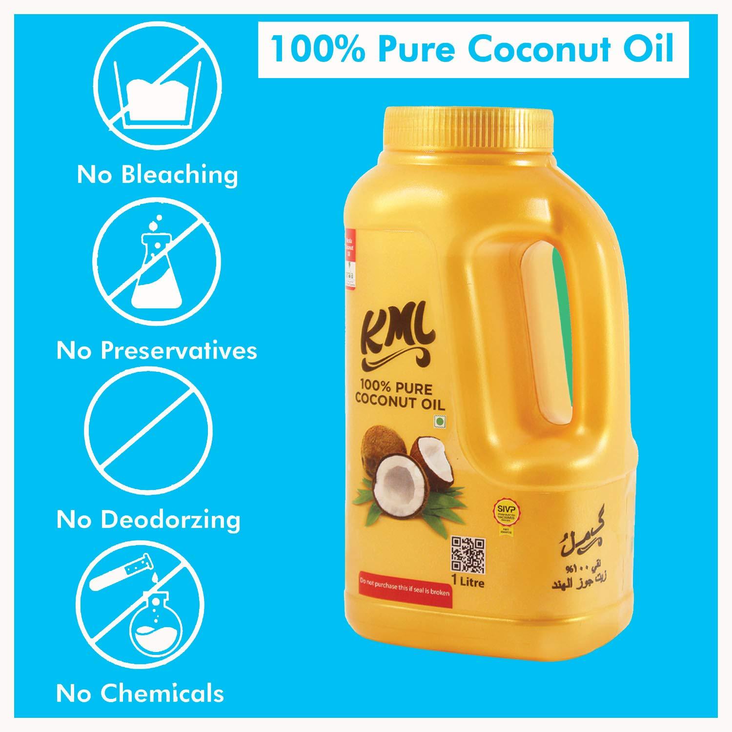 KML KML Export Quality Coconut Oil 1L Pack of 1.